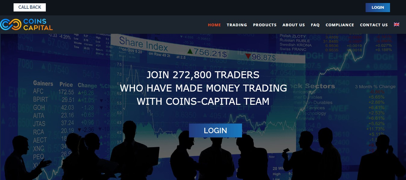 Coins Capital website