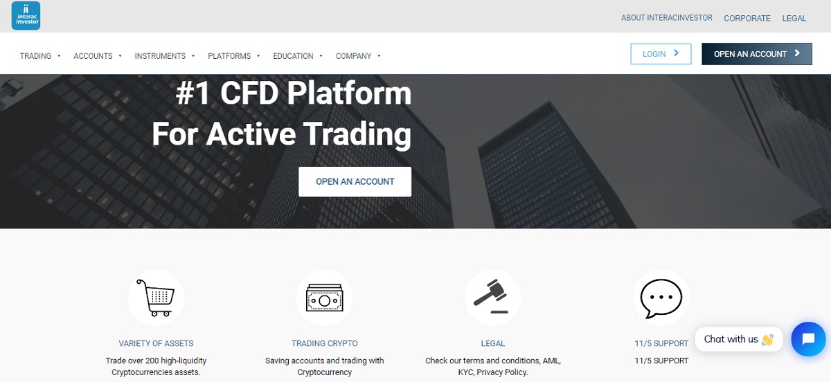 Interac Investor trading platform