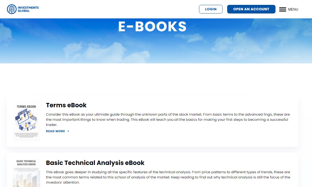 Investments Global E-Books