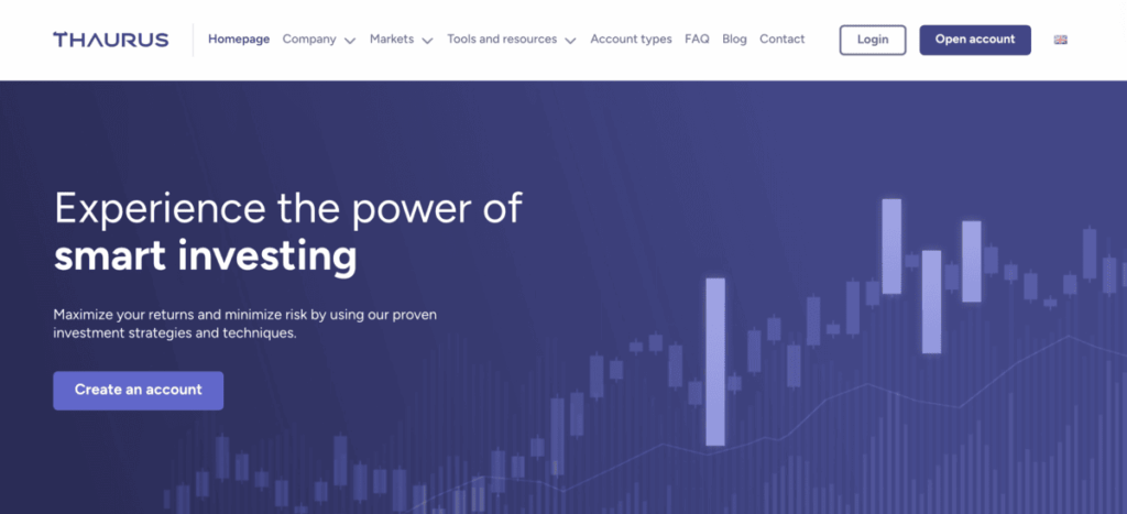 Thaurus home page screenshot