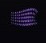 Abstract purple dotted arc forming a curved wave on a dark background